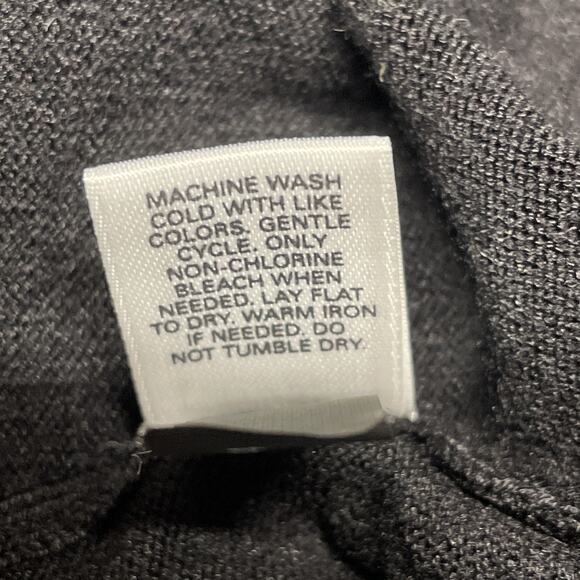 Express Women’s Button Up Fitted Long Sleeve Black Cardigan Sz M Gemstone Button - Picture 8 of 8